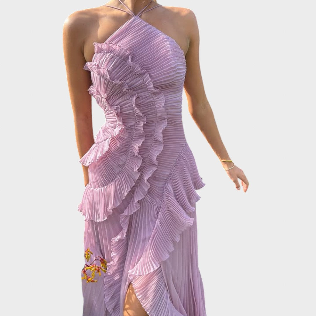 Emma - Rochie lungă cu volane