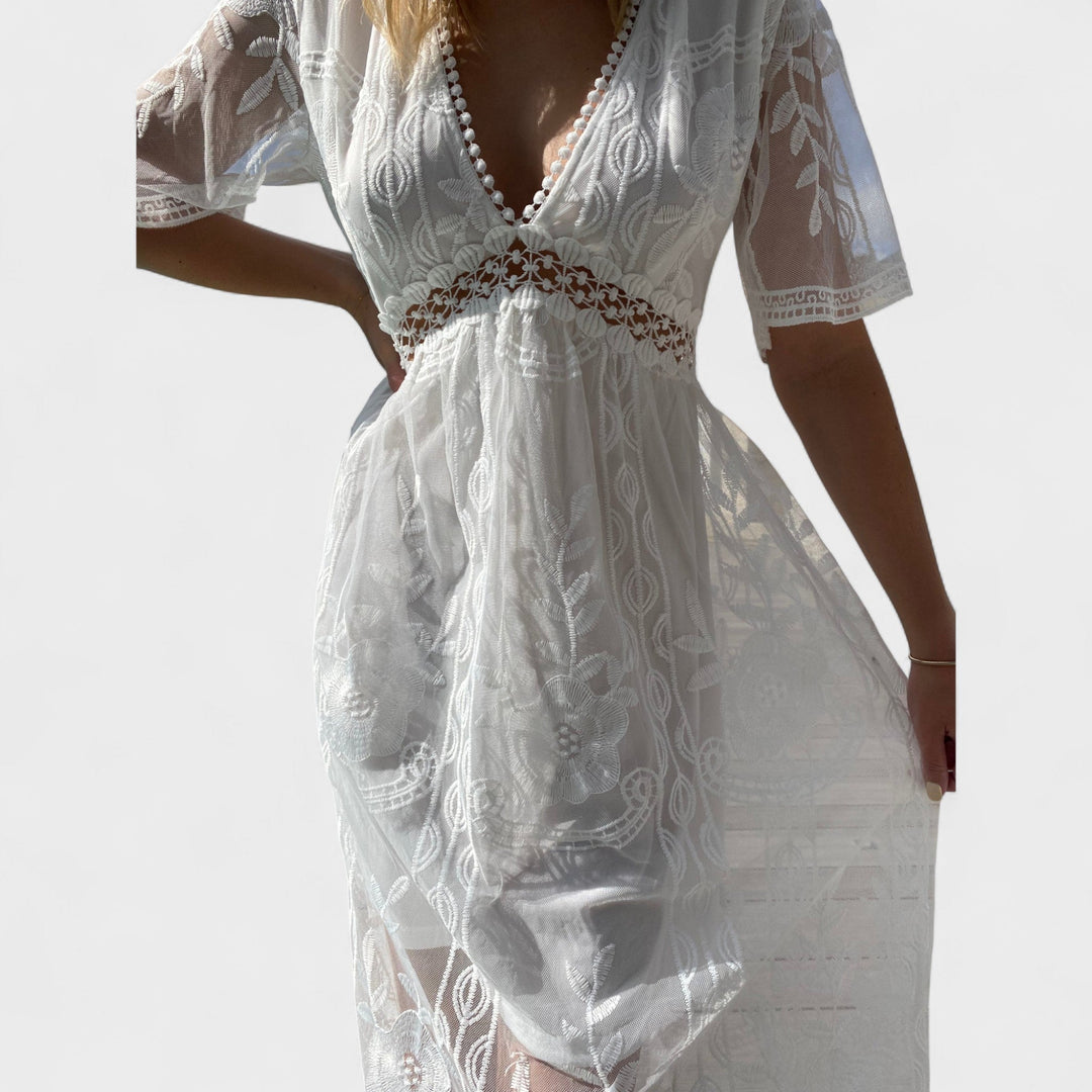 Marinka - Rochie Lungă Boho din Dantelă