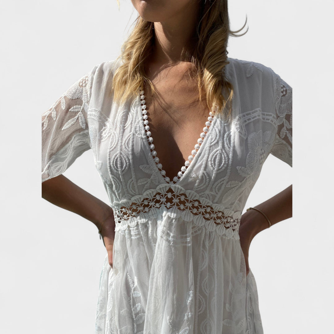 Marinka - Rochie Lungă Boho din Dantelă