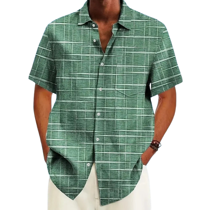 Miroslav - Cămașă elegantă cu dungi și carouri