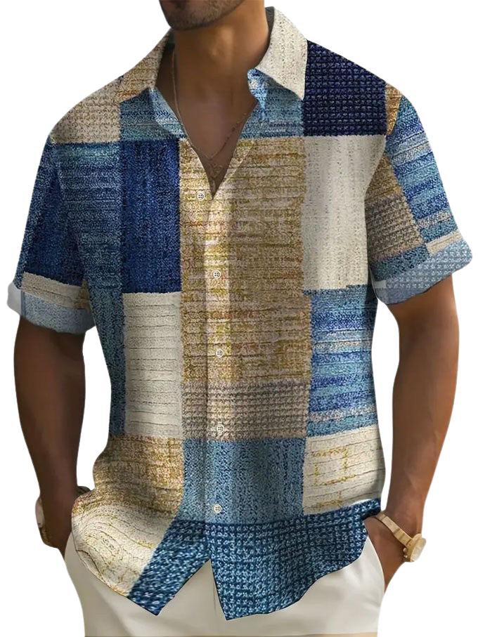 Kalin - Cămașă elegantă cu mâneci scurte