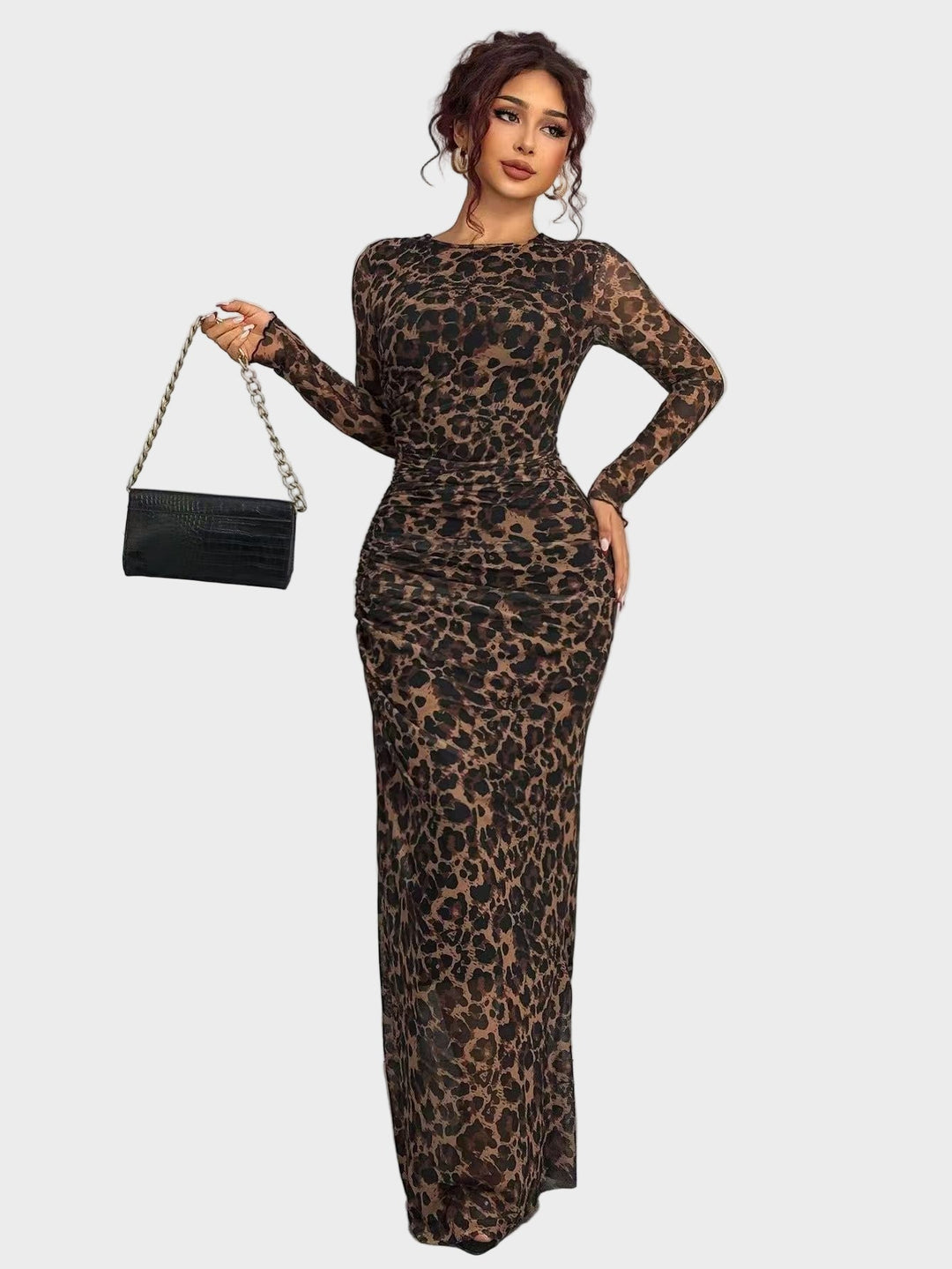 Torina – Rochie lungă confortabilă cu model