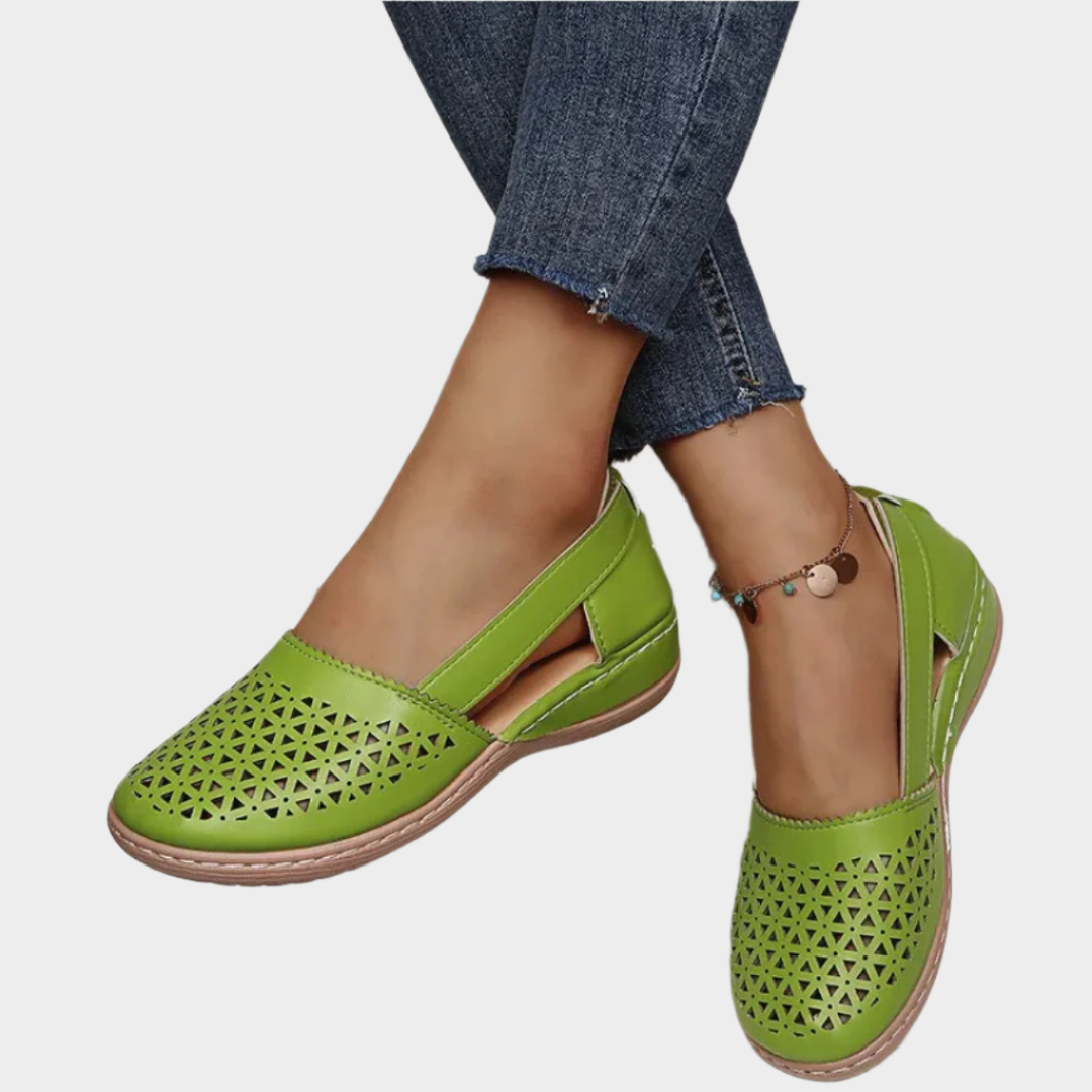 Balerini Anatomici cu Decupaje și Panglică