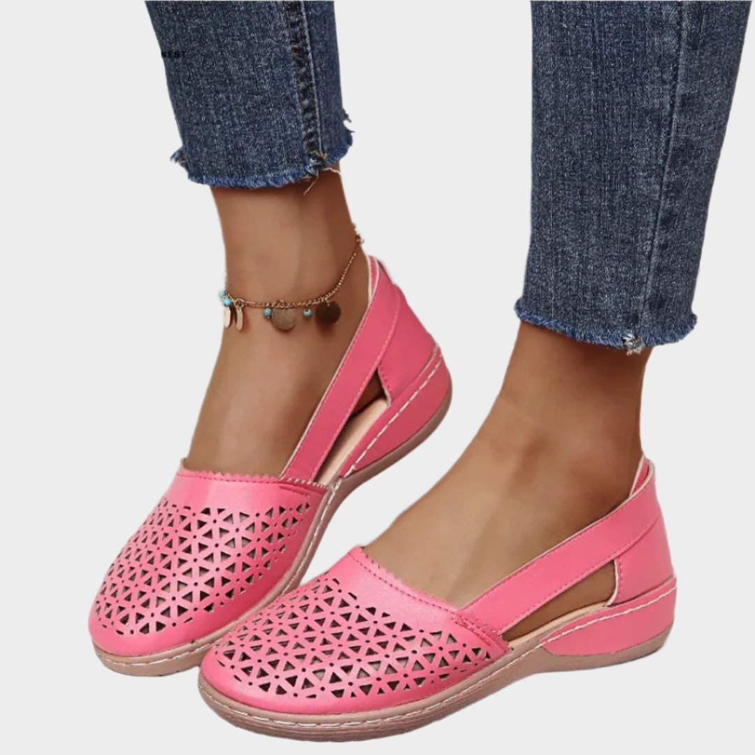 Balerini Anatomici cu Decupaje și Panglică