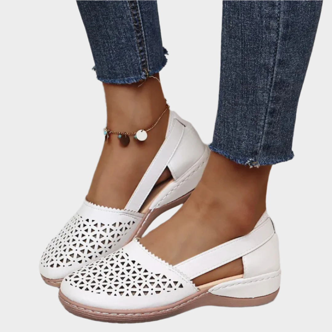 Balerini Anatomici cu Decupaje și Panglică