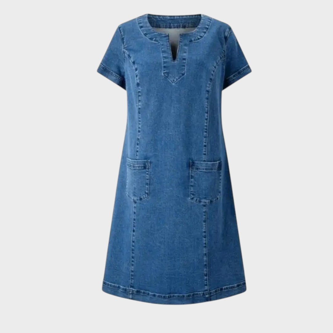 Paola - Rochie din denim moale