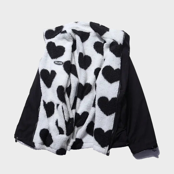 Katerina – Geacă reversibilă cu inimioare