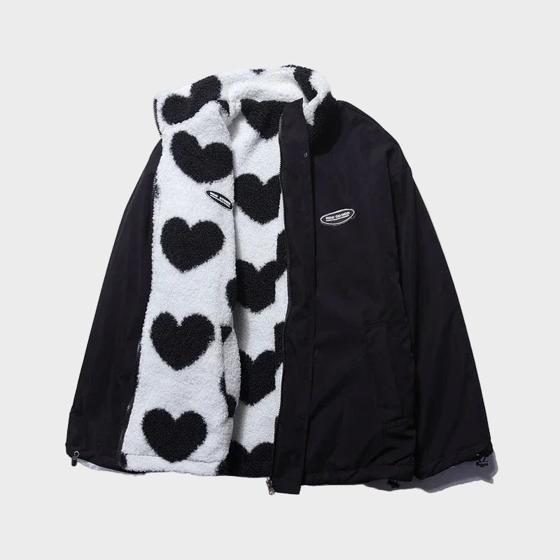 Katerina – Geacă reversibilă cu inimioare