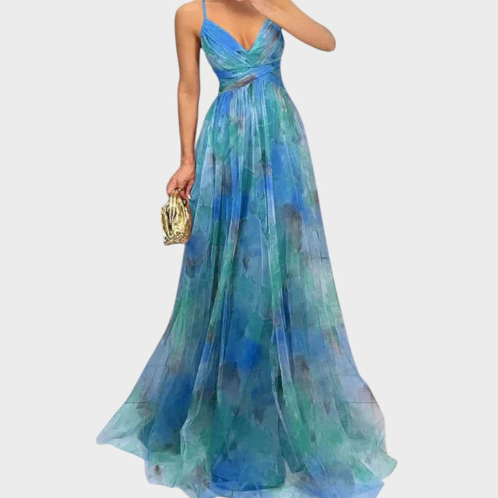 Mia - Rochie Maxi Colorată pentru o Eleganță Impecabilă