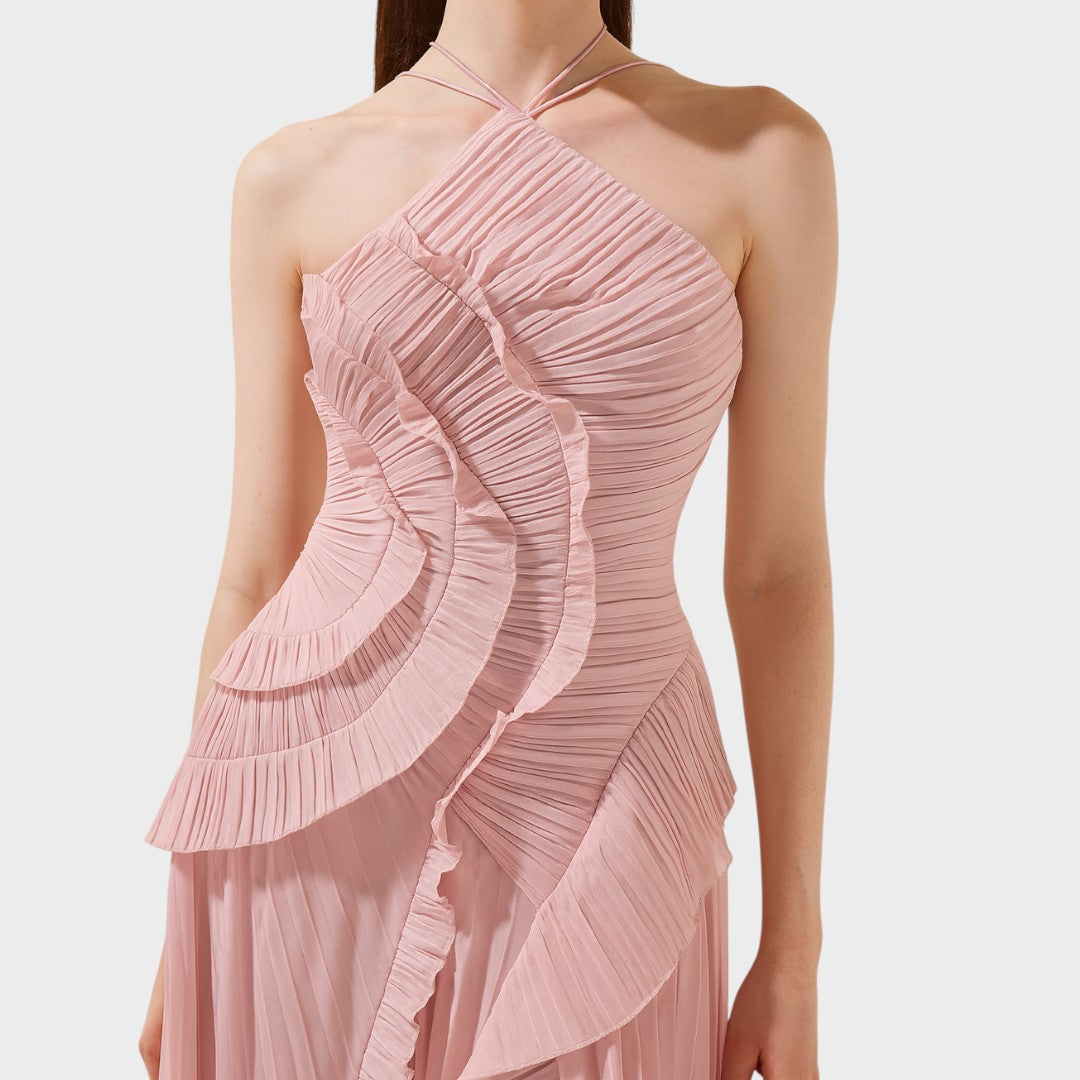 Ema - Rochie lungă cu volane