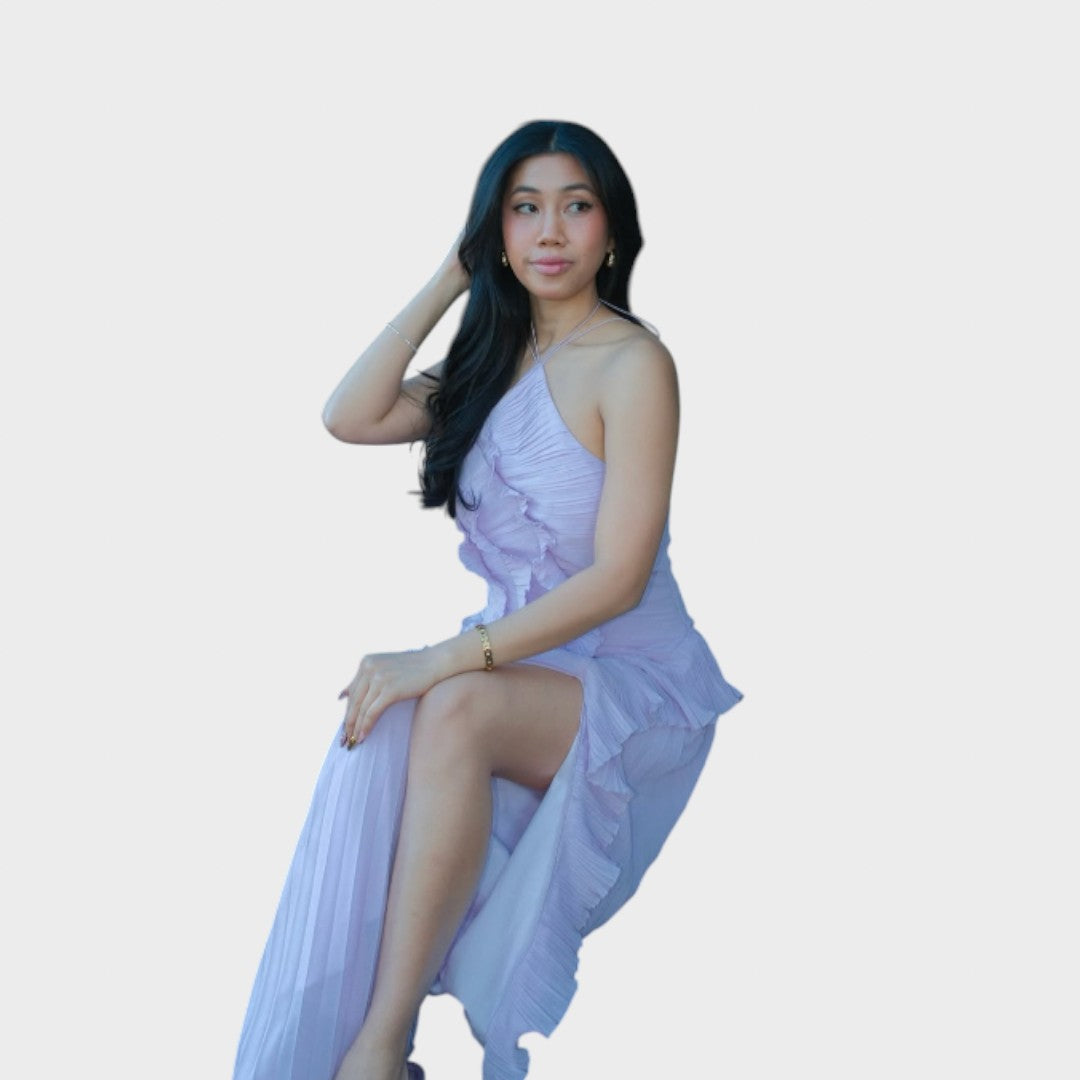 Emma - Rochie lungă cu volane