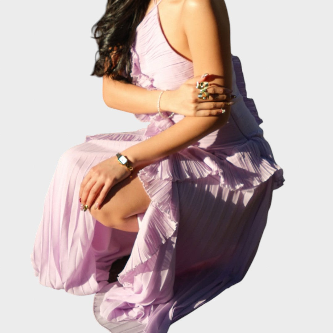 Emma - Rochie lungă cu volane