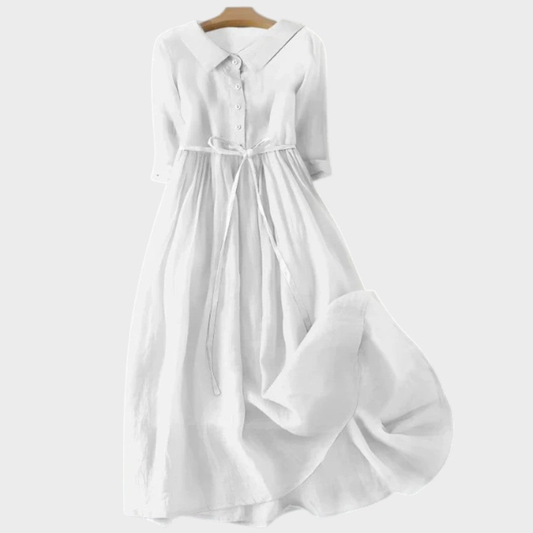 Ena - Rochie de vară cu legătură în talie