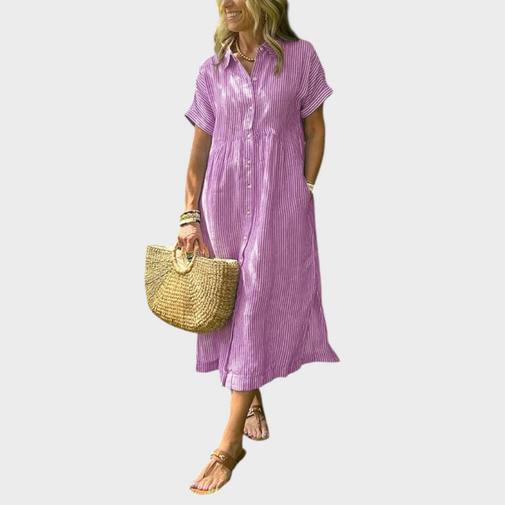 Lilyana - Rochie în dungi