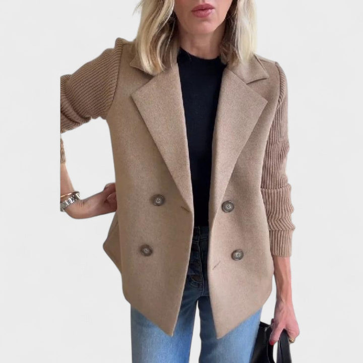 Valentina - Sacou elegant cu mâneci tricotate