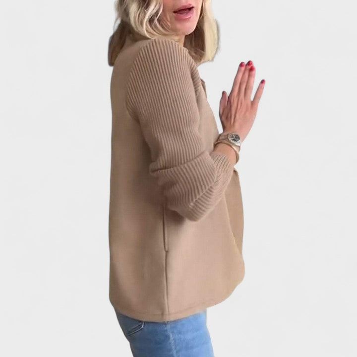 Valentina - Sacou elegant cu mâneci tricotate