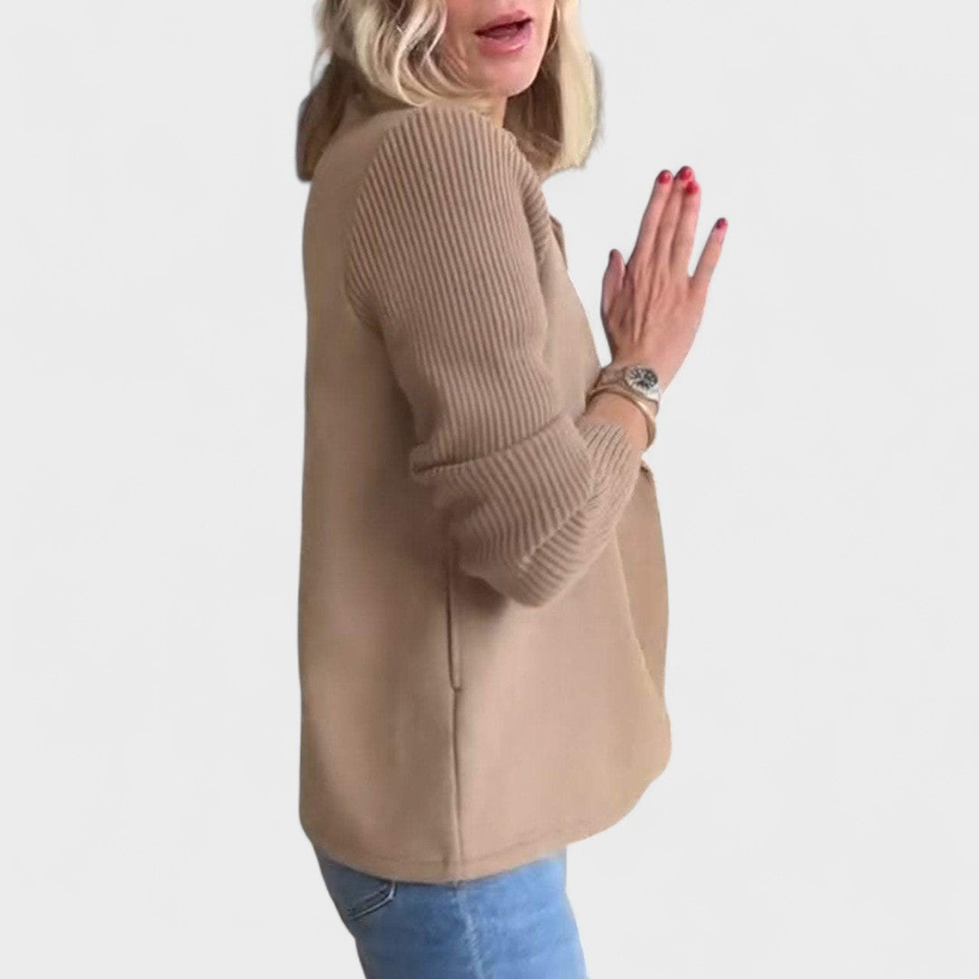 Valentina - Sacou elegant cu mâneci tricotate