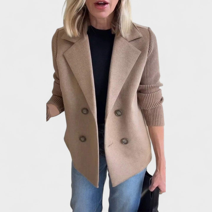 Valentina - Sacou elegant cu mâneci tricotate