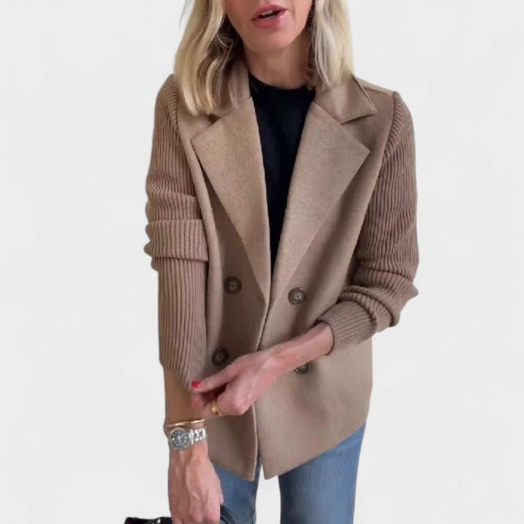 Valentina - Sacou elegant cu mâneci tricotate