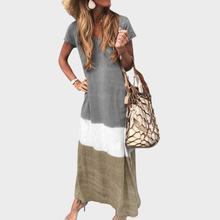 Vania - Rochie lungă boho lejeră multicoloră