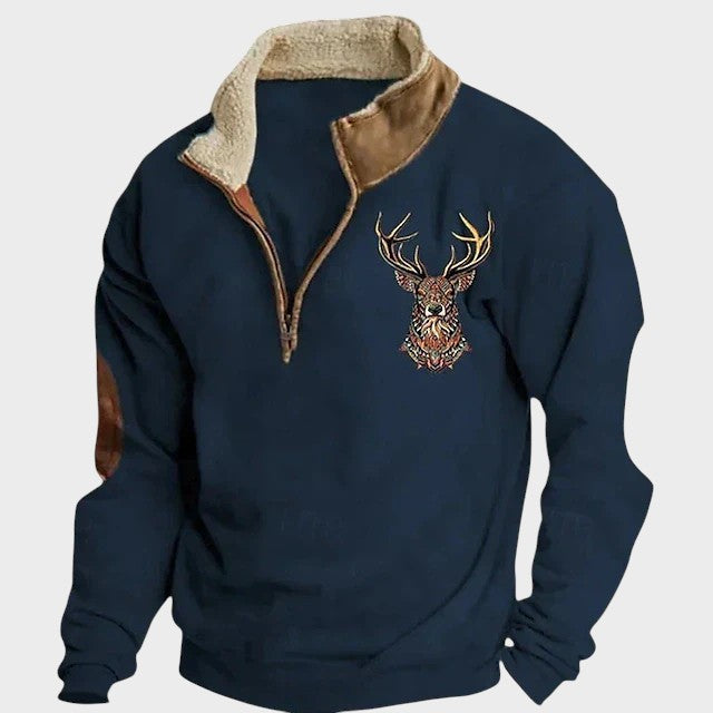 Carlos - Hanorac cu motiv de cerb