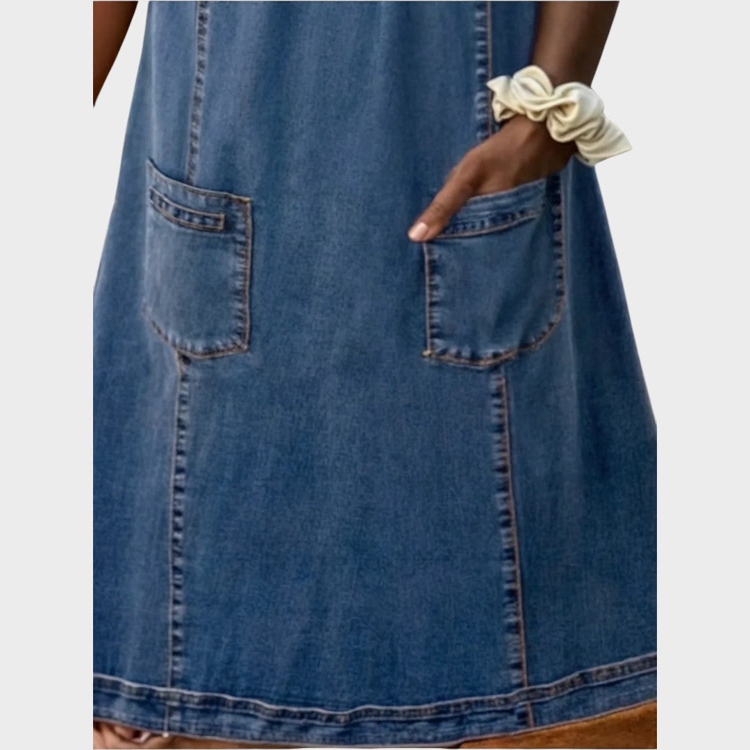 Paola - Rochie din denim moale