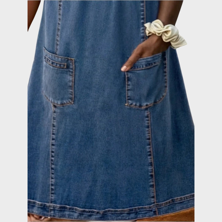 Paola - Rochie din denim moale