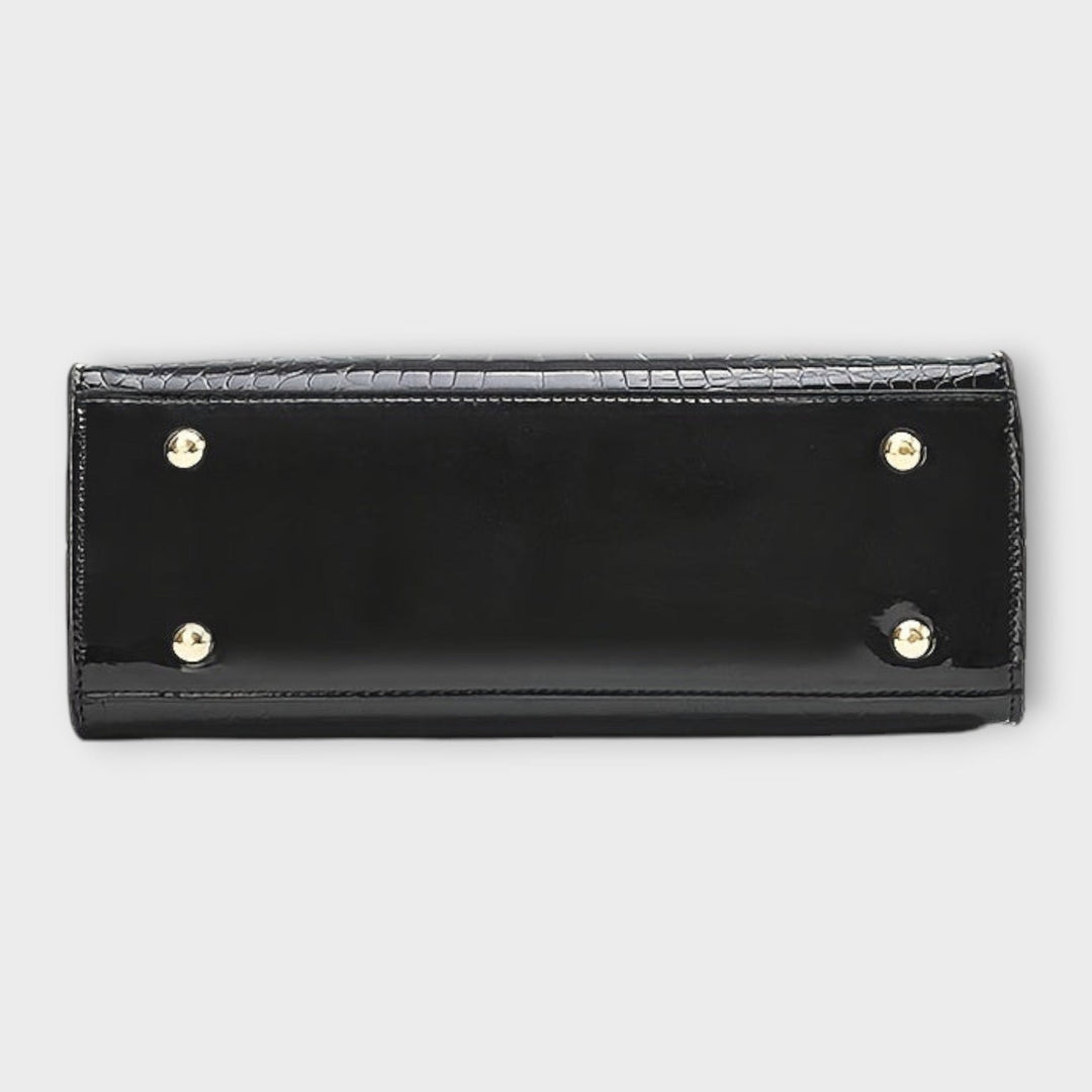 Albina - Geantă Strălucitoare cu Efect de Crocodil