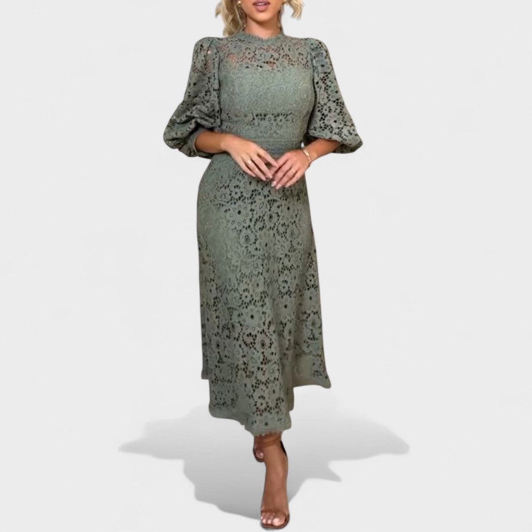 Maya - Rochie din Dantelă cu Lanternă