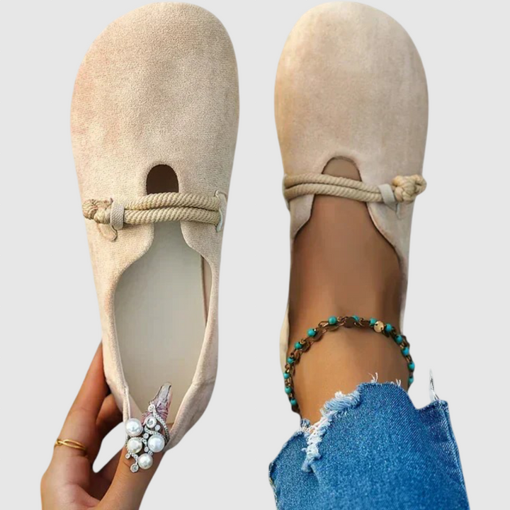 Elena – Balerini eleganți din piele întoarsă