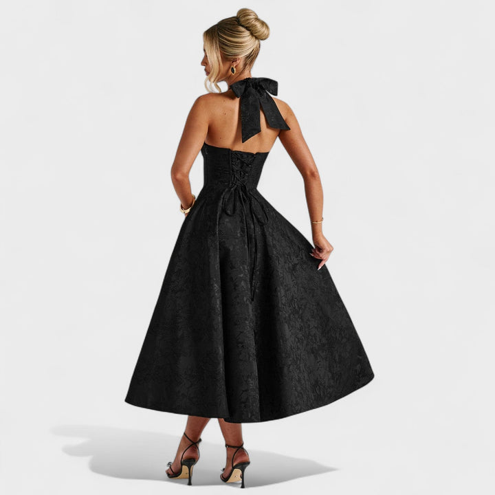 Julieta – Rochie midi cu decolteu halter