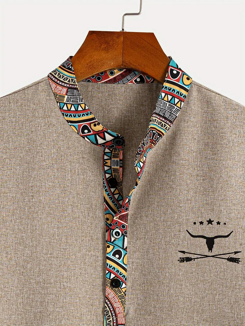 Jeko - Cămașă elegantă cu mâneci scurte