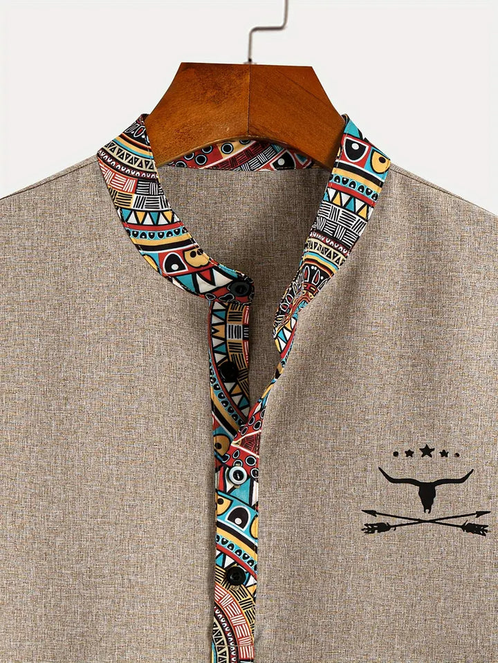 Jeko - Cămașă elegantă cu mâneci scurte