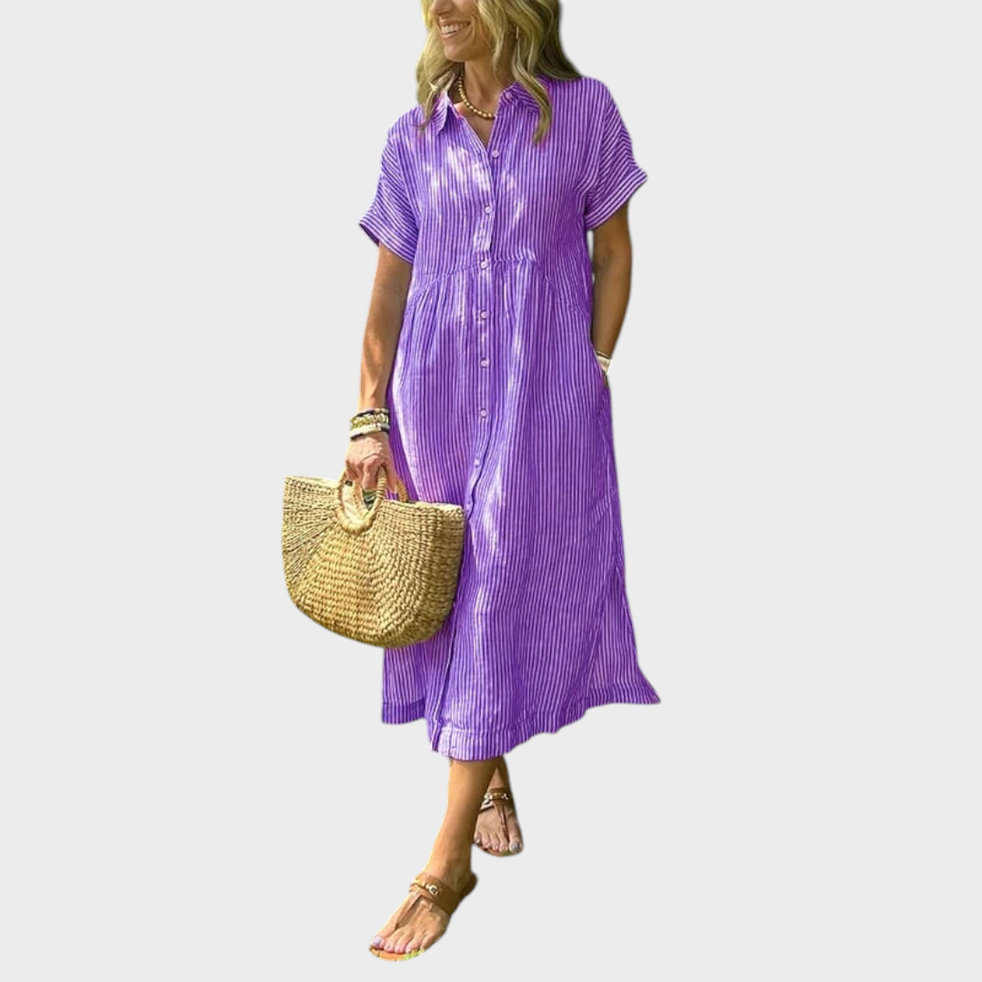 Lilyana - Rochie în dungi