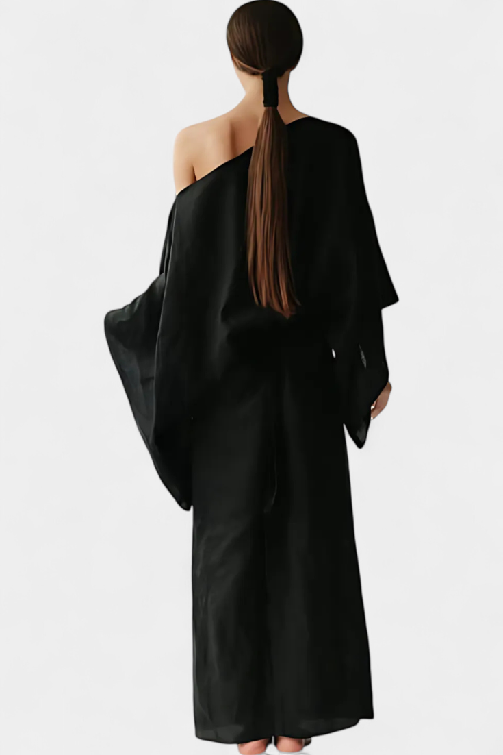 Filipa - Rochie kimono din in cu cordon