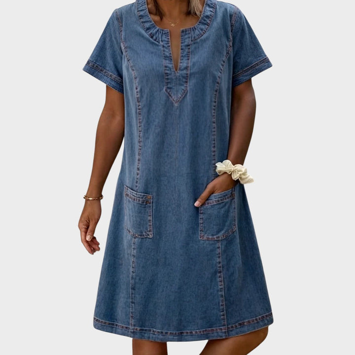 Paola - Rochie din denim moale