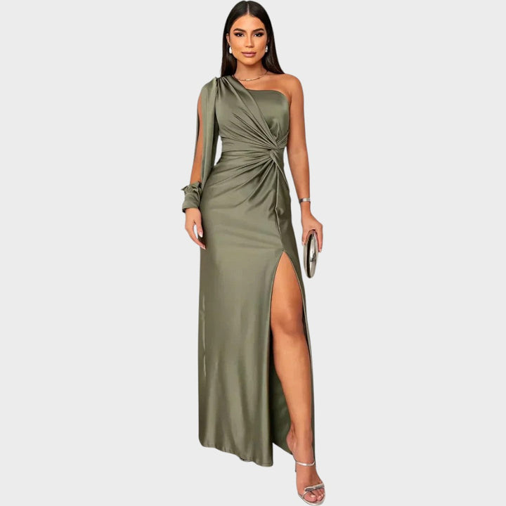 Marika – Rochie elegantă lungă cu un umăr