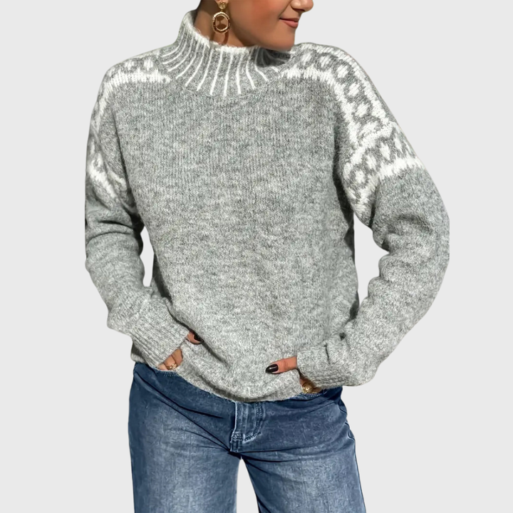 Vasil | PULOVER ÎNFRUMUSETAT TRICOTAT