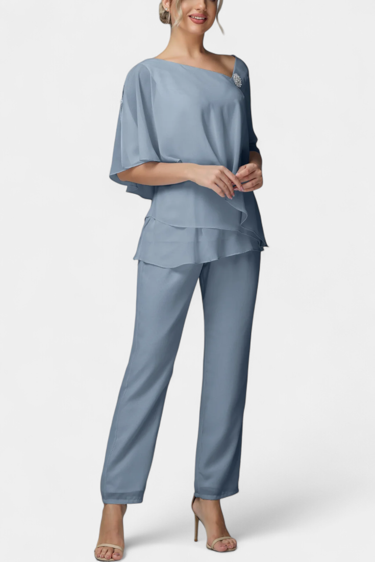 Lana Două Piese cu Siluetă Feminină Fără Senzație de Tensiune