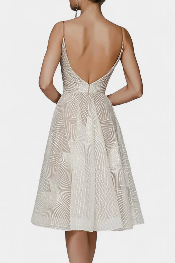 Rochie Lungă Dragana cu Broderie și Siluetă în A