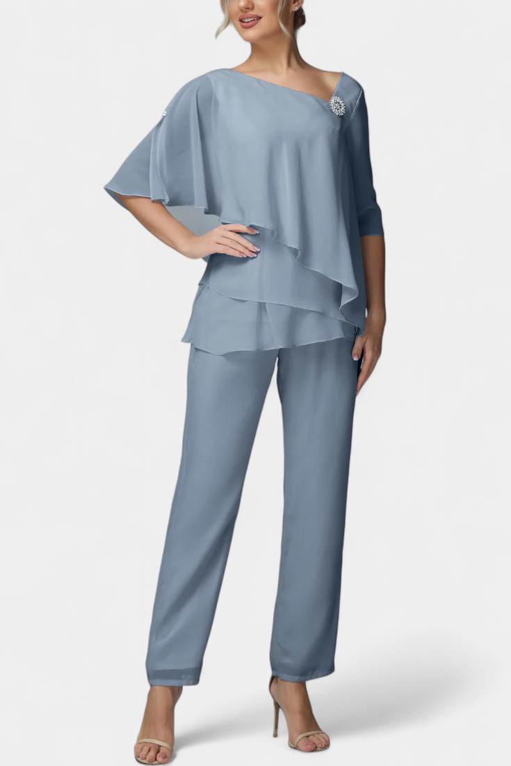 Lana Două Piese cu Siluetă Feminină Fără Senzație de Tensiune