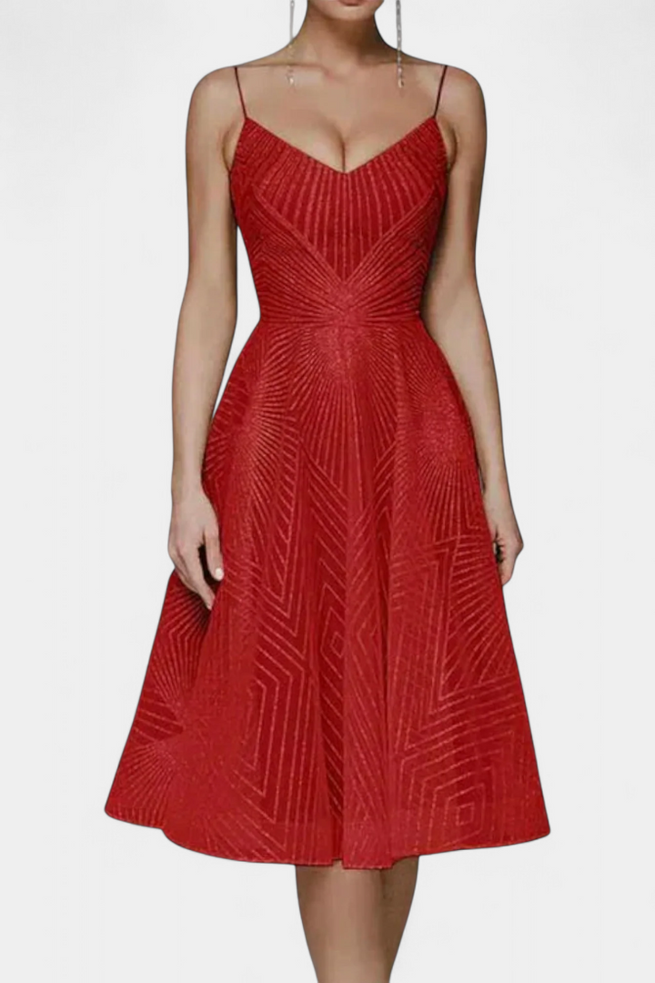 Rochie Lungă Dragana cu Broderie și Siluetă în A