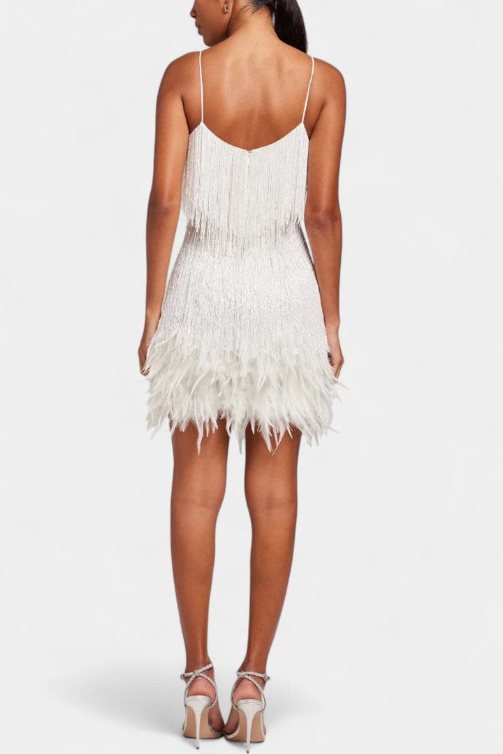 Rochie Mini Miriana cu Pene