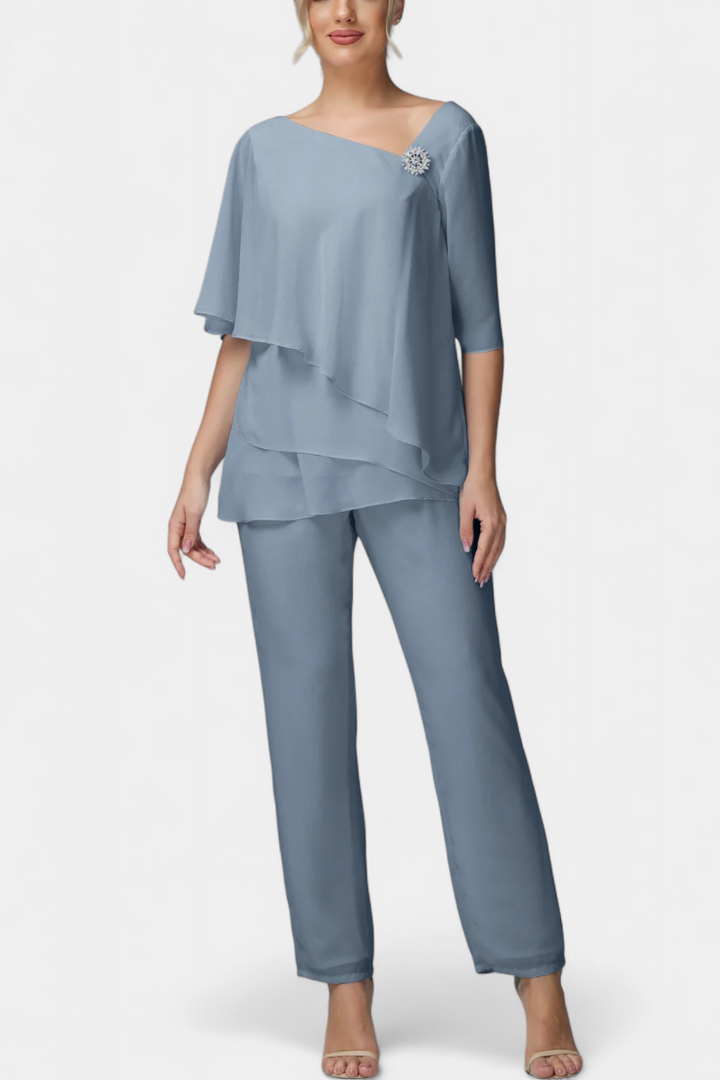 Lana Două Piese cu Siluetă Feminină Fără Senzație de Tensiune