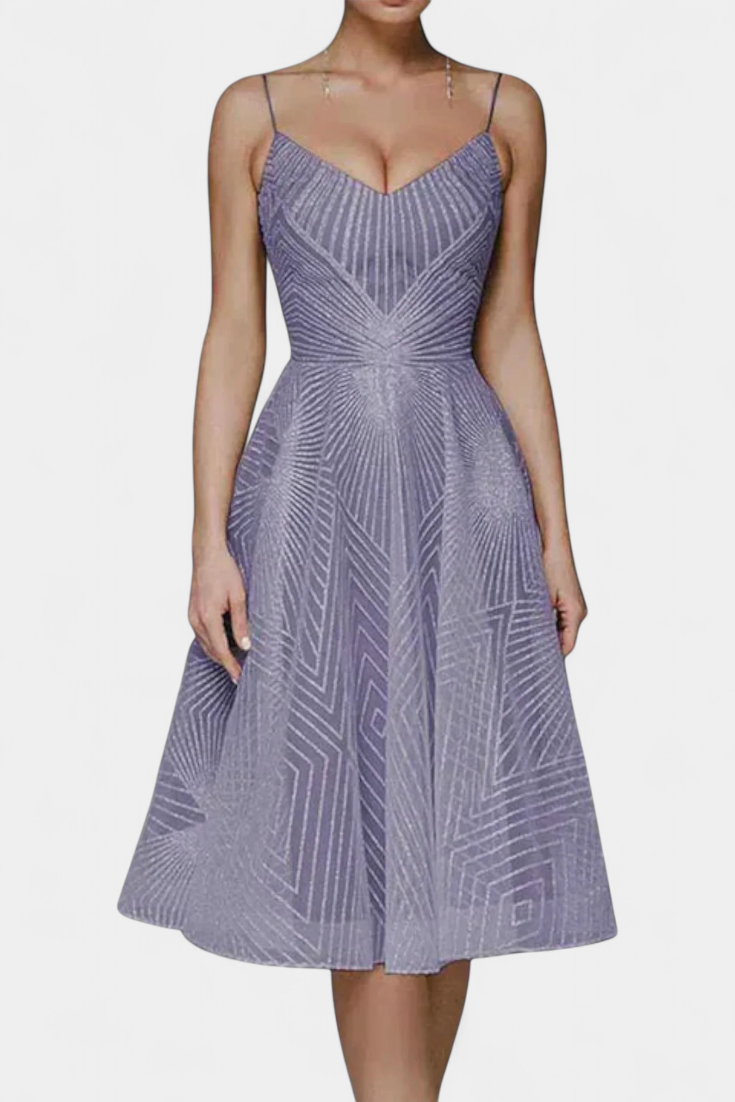 Rochie Lungă Dragana cu Broderie și Siluetă în A