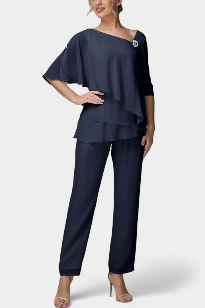 Lana Două Piese cu Siluetă Feminină Fără Senzație de Tensiune