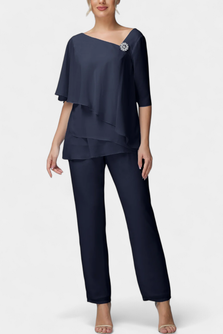 Lana Două Piese cu Siluetă Feminină Fără Senzație de Tensiune