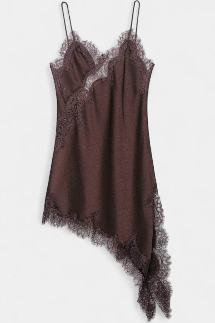 Rochie Mini Katarina cu Bretele și Dantelă