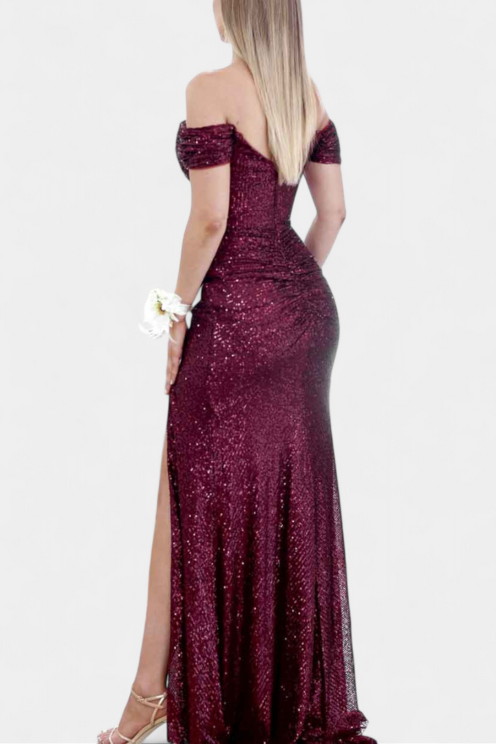 Renata Haljina Sirena fără bretele cu paiete