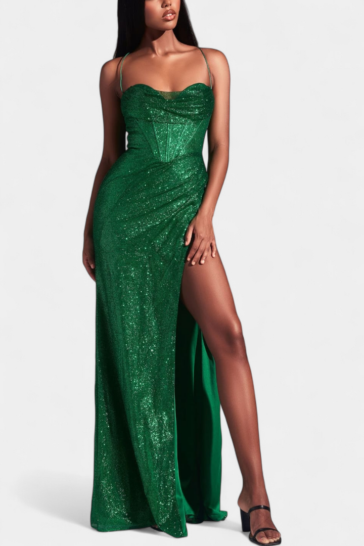 Rochie Ines cu Corset și Bretele Subțiri